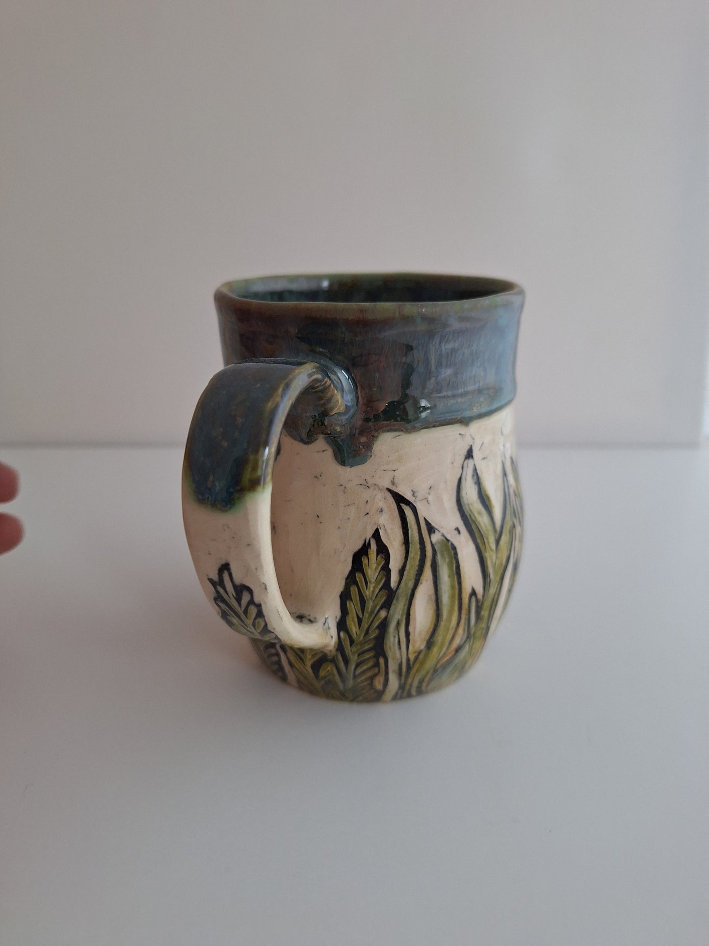 Hand-carved Fish Mug, color