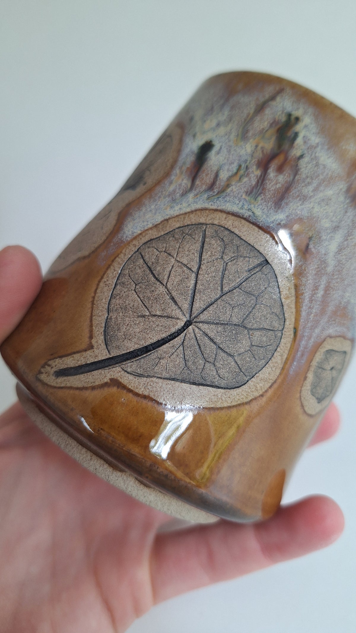 Nasturtium Tumbler - Botanical imprint