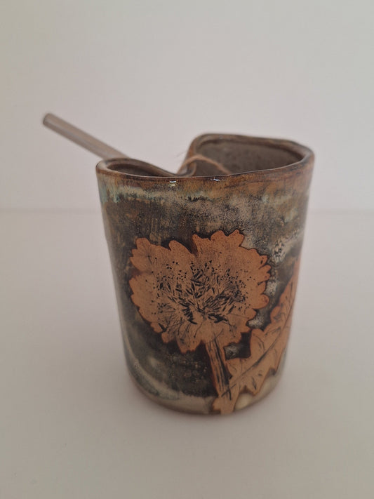 Cocktail Sipper - Botanical Imprint, dandelion - straw included