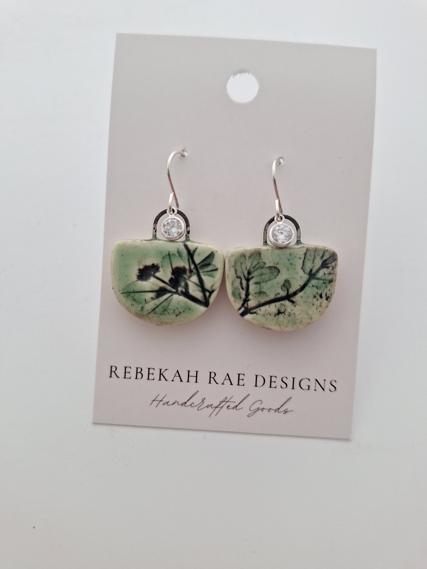Wild Flora Ceramic Earrings - Sterling