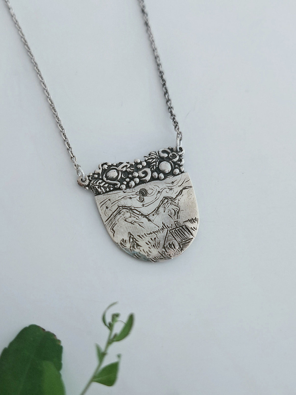 Endless Mountain Necklace, Handcarved Design