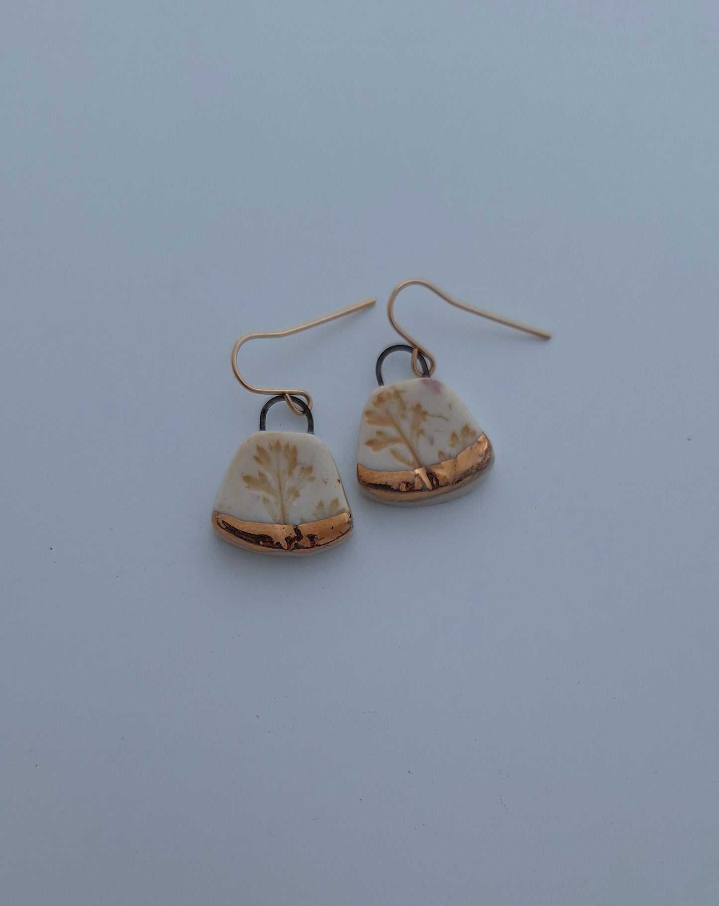 Porcelain Earrings - gold