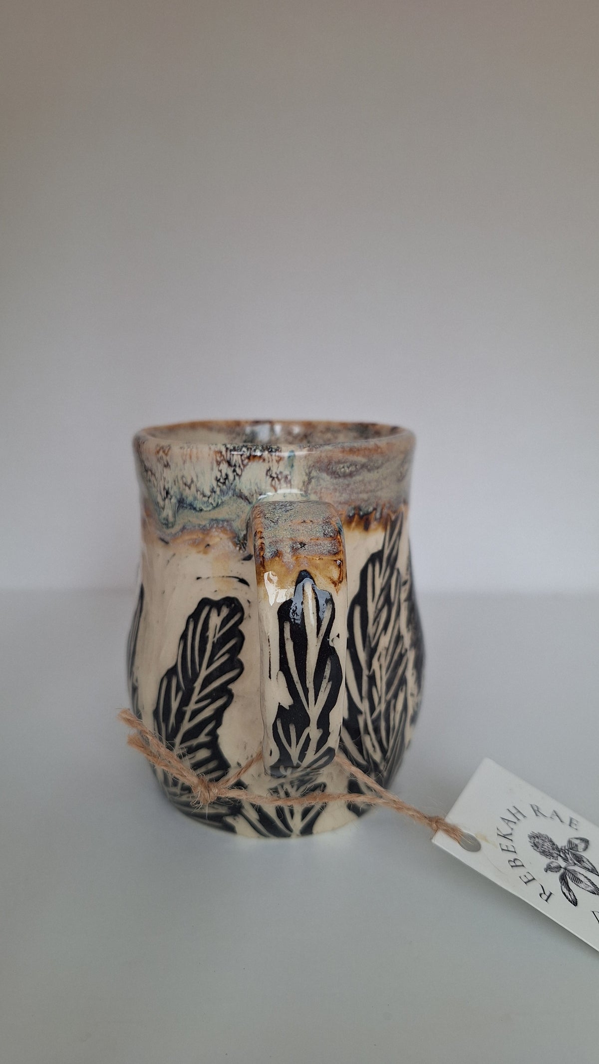 Cozy Cabin Mug - Hand carved / sgraffito