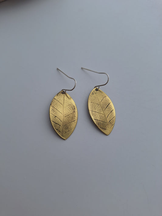Pressed Leaf Earrings