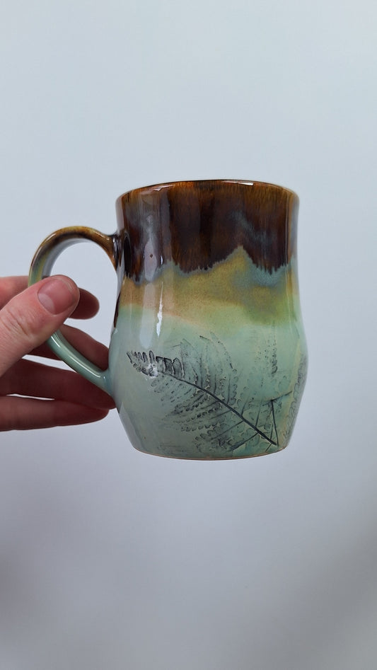 Turquoise Fern Mug