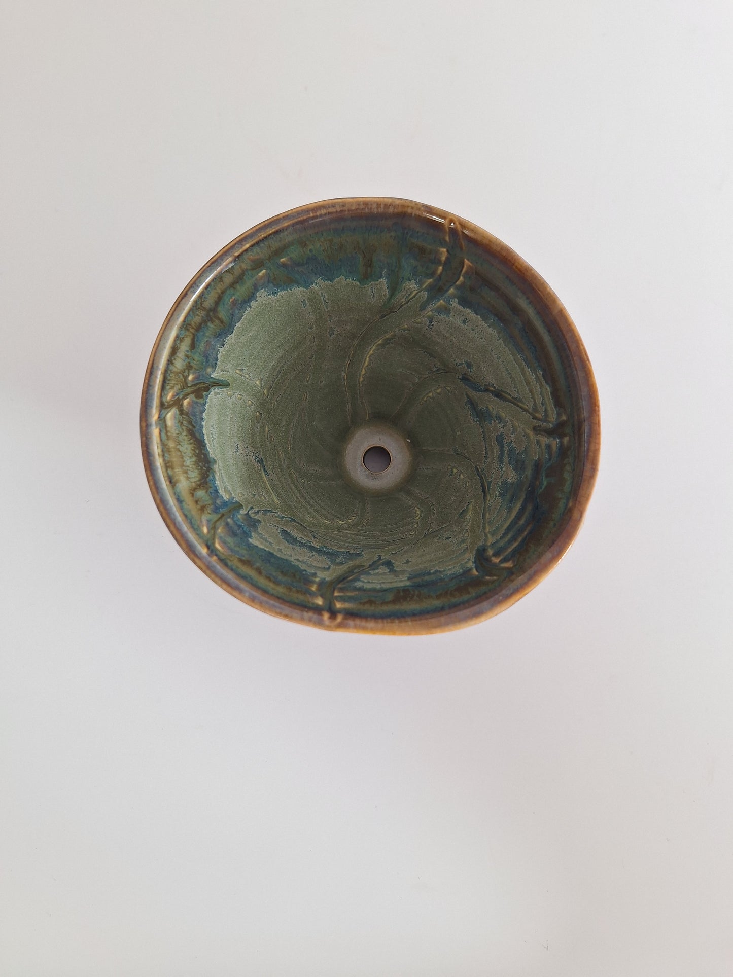 Hand-Carved Pour Over Coffee Dripper, Stoneware