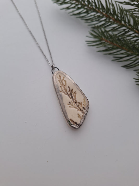 Juniper Ceramic Necklace, round