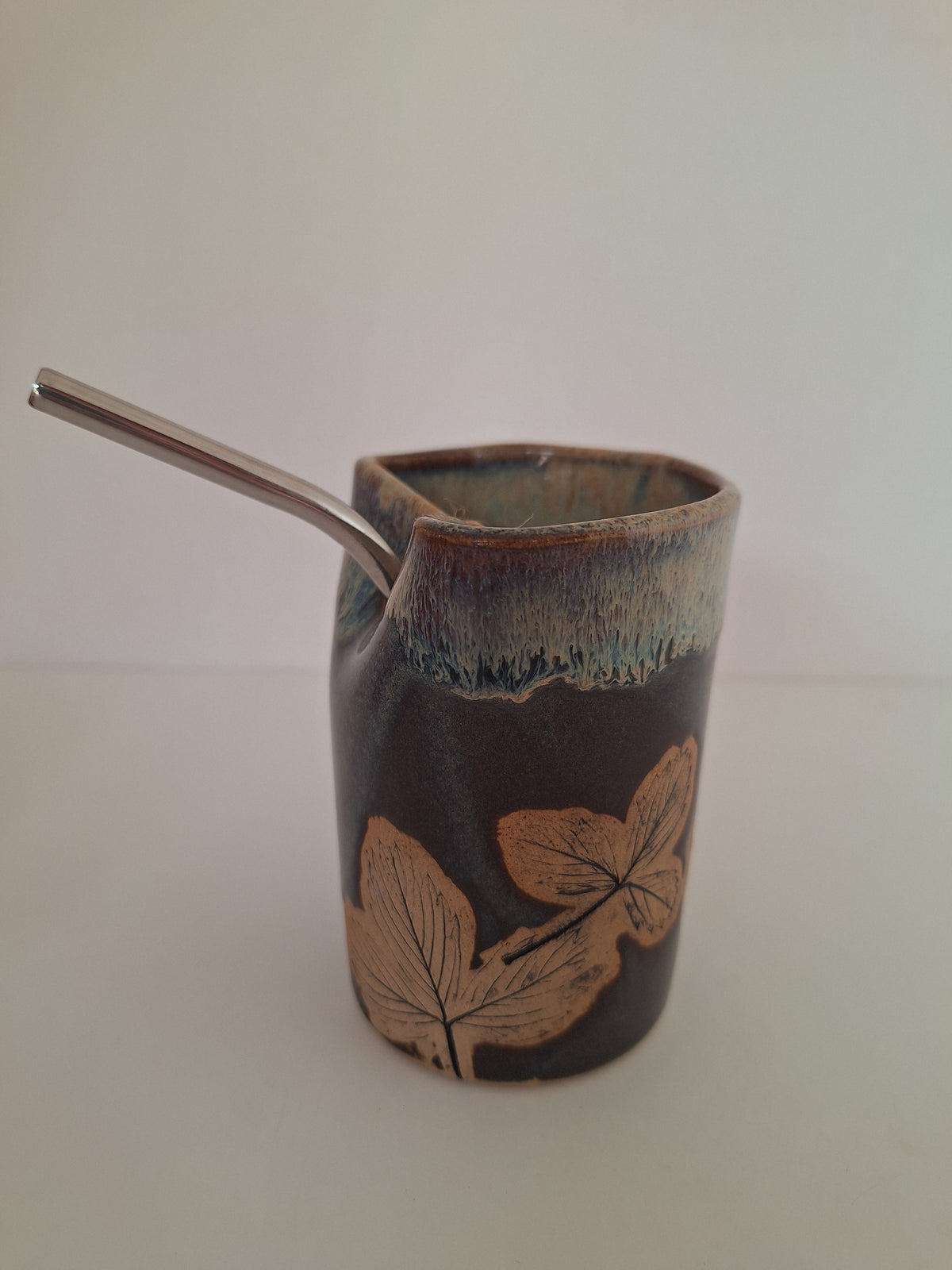 Cocktail Sipper - Botanical Imprint, wild strawberry- straw included