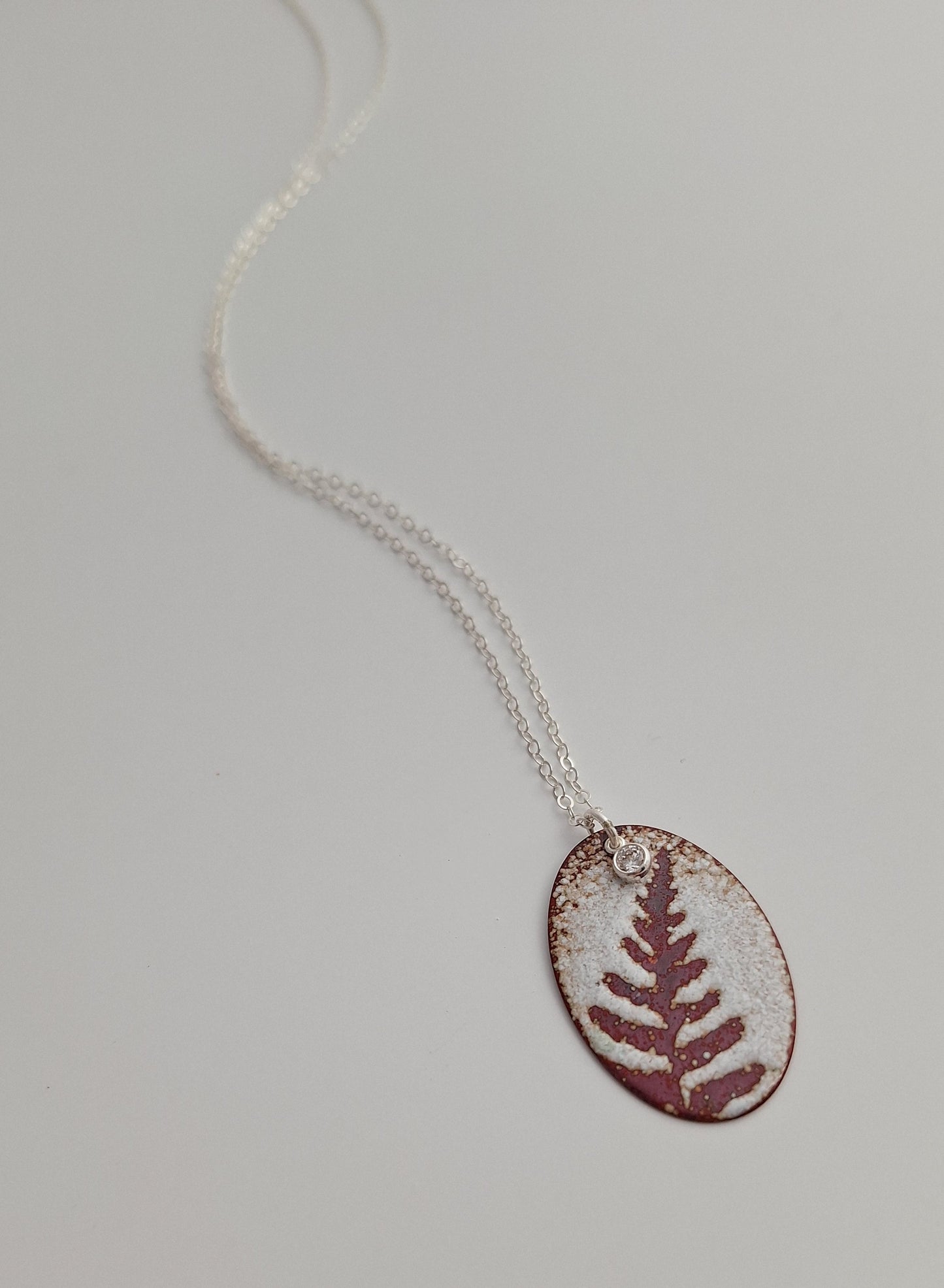 Patinaed Lady Fern Necklace