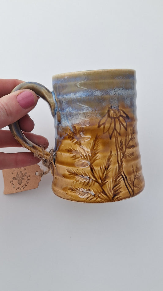 Hand-carved Amber Mug