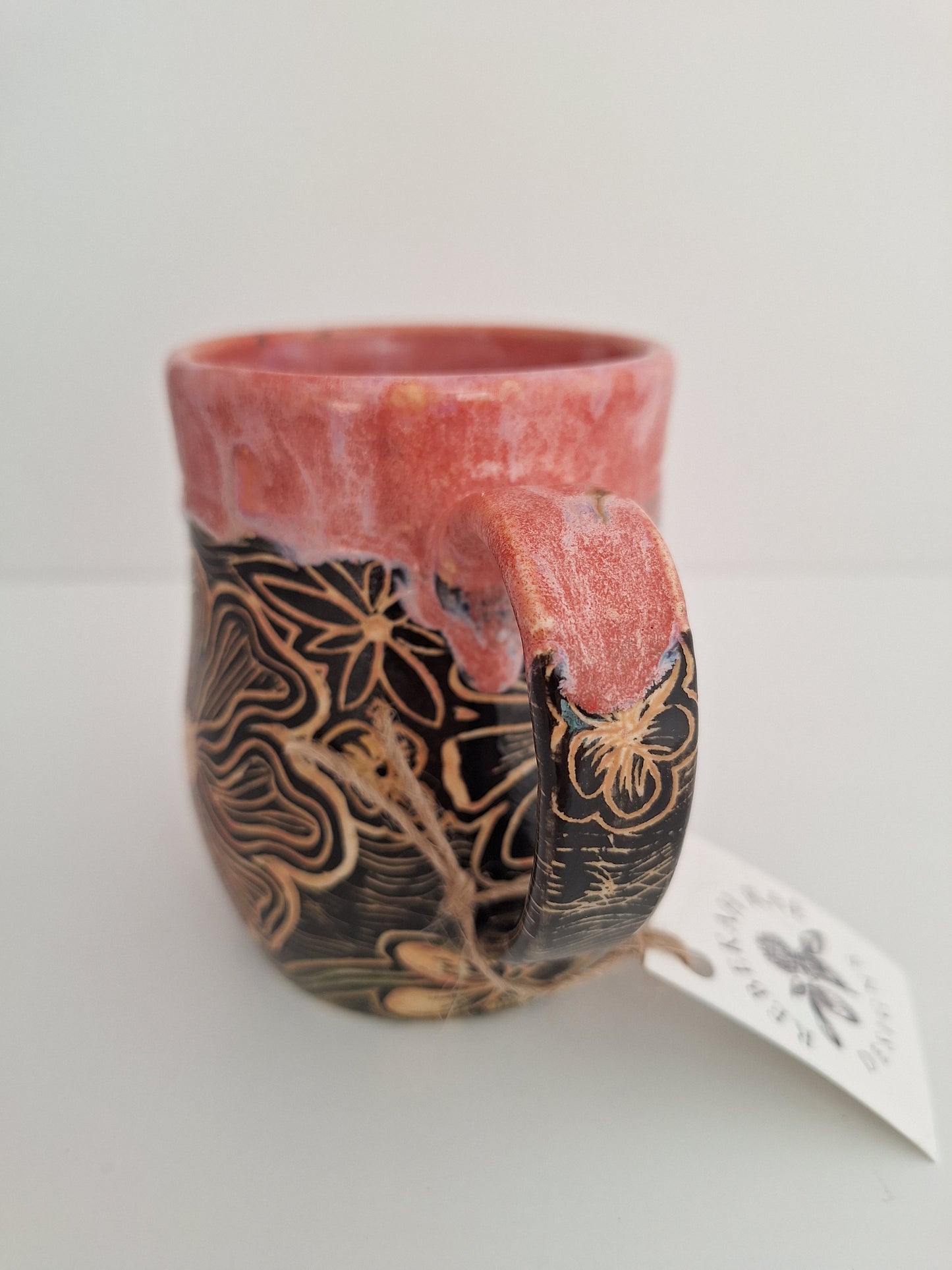 Hand -carved No Rain No Flowers Mug