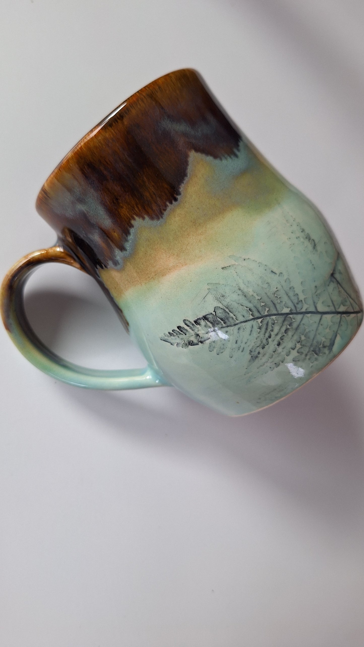 Turquoise Fern Mug