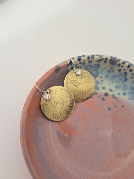Pressed Hydrangea Earrings
