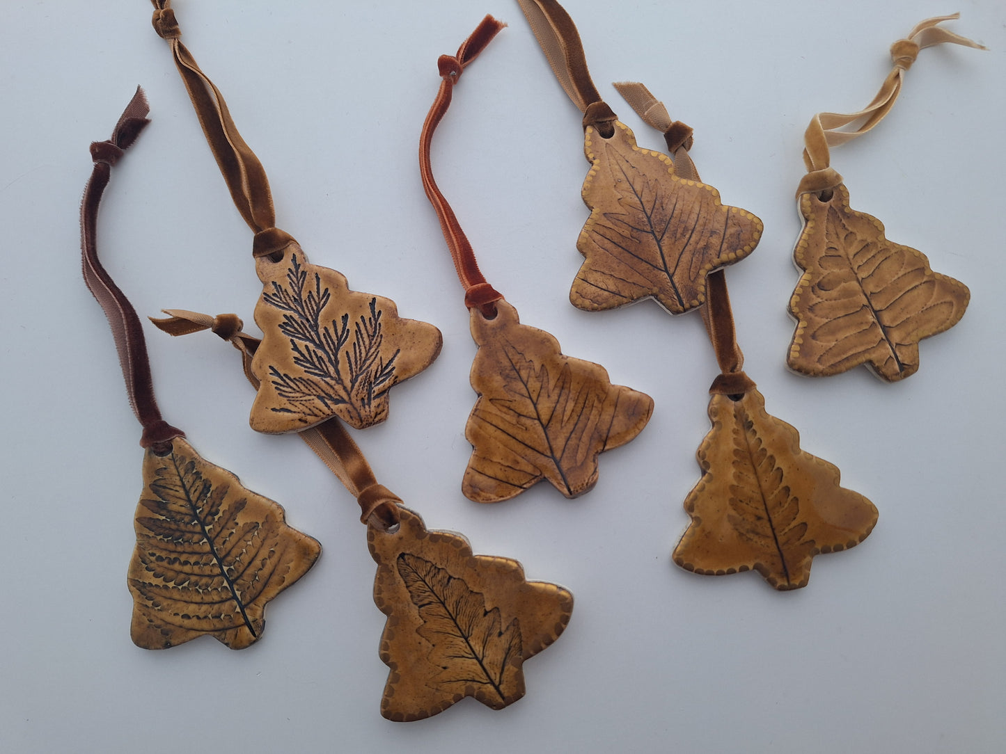 Fern Tree Ornaments - Amber