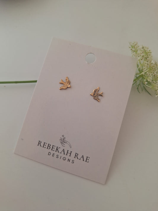 Sparrow Post Earrings - gold