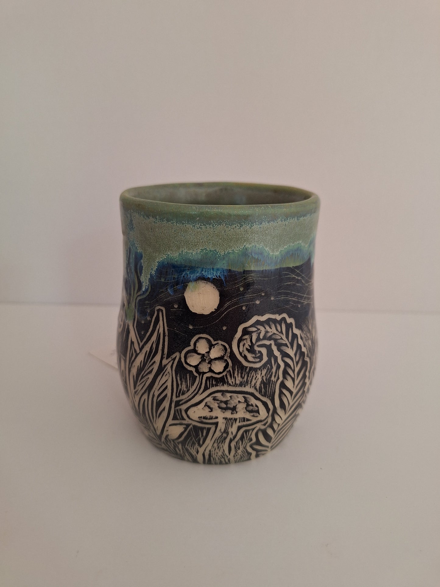 Hand-carved Woodland Cottage Mug