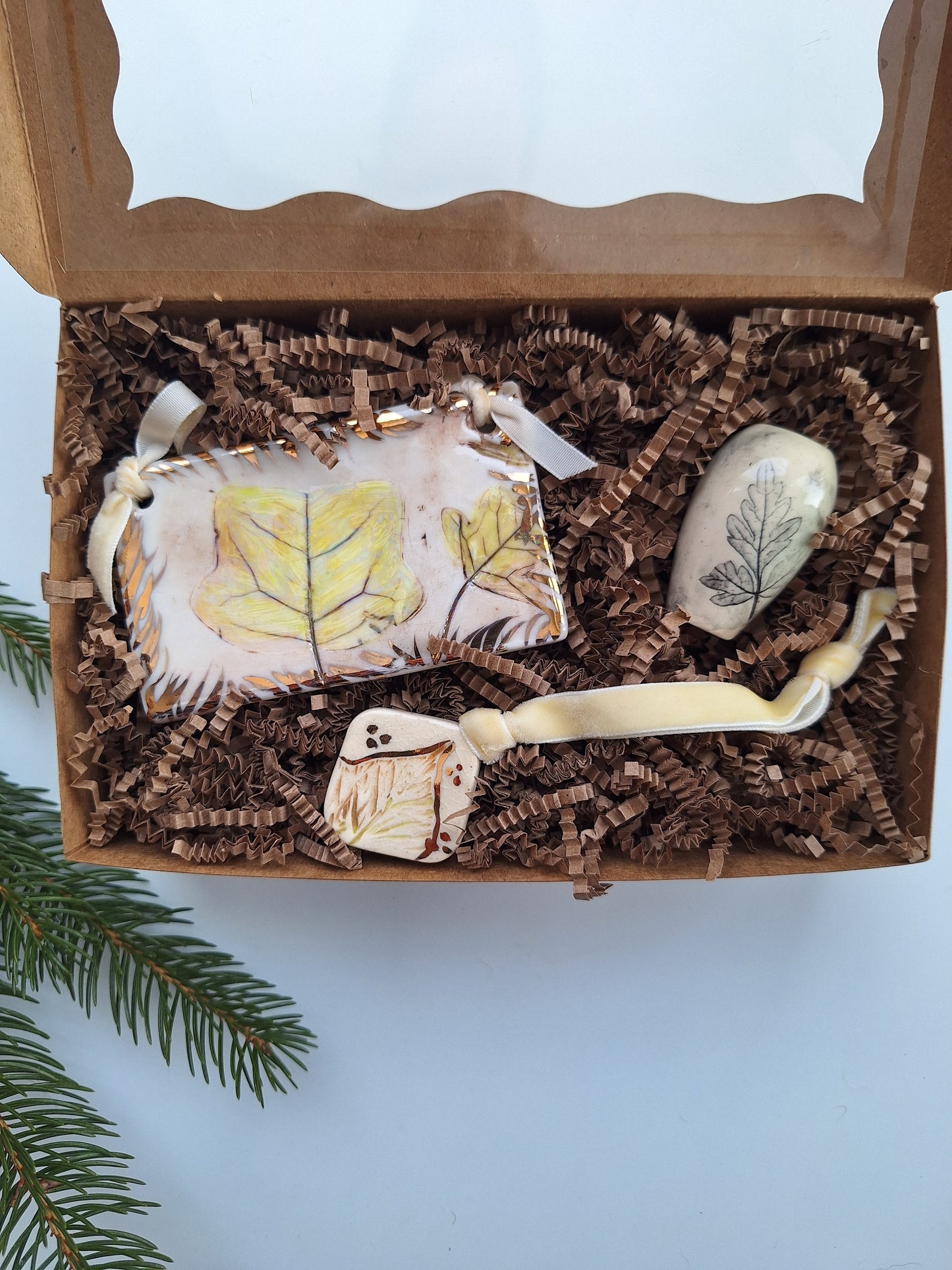 Boxed Gift Set - Ornaments and Tiny vase