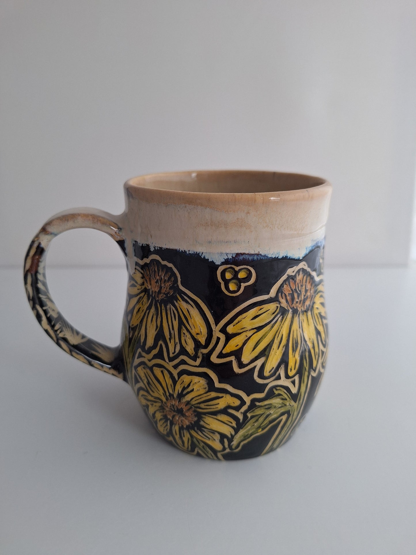 Hand-carved Strength in Softness Mug