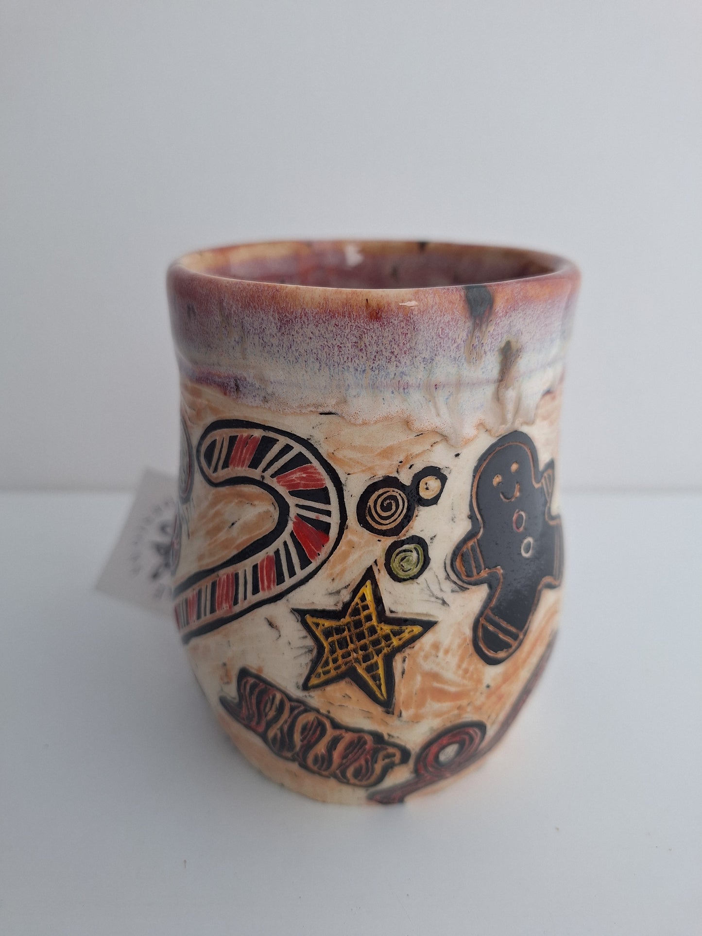 Hand-carved Christmas Joys Mug