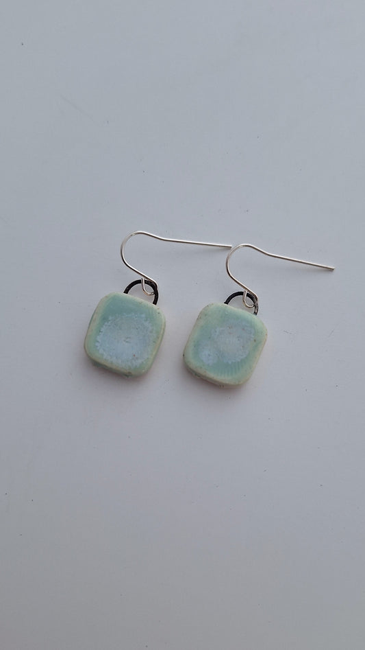 Porcelain Earrings - Sterling