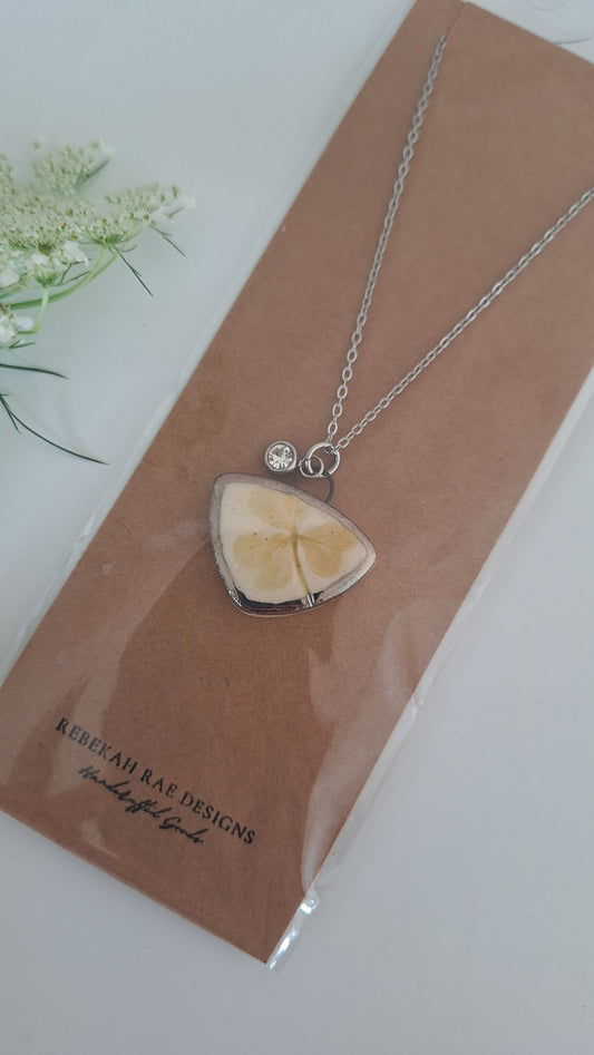 Botanical Imprint Necklace, ceramic
