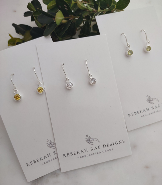 Pebble Birthstone Earrings