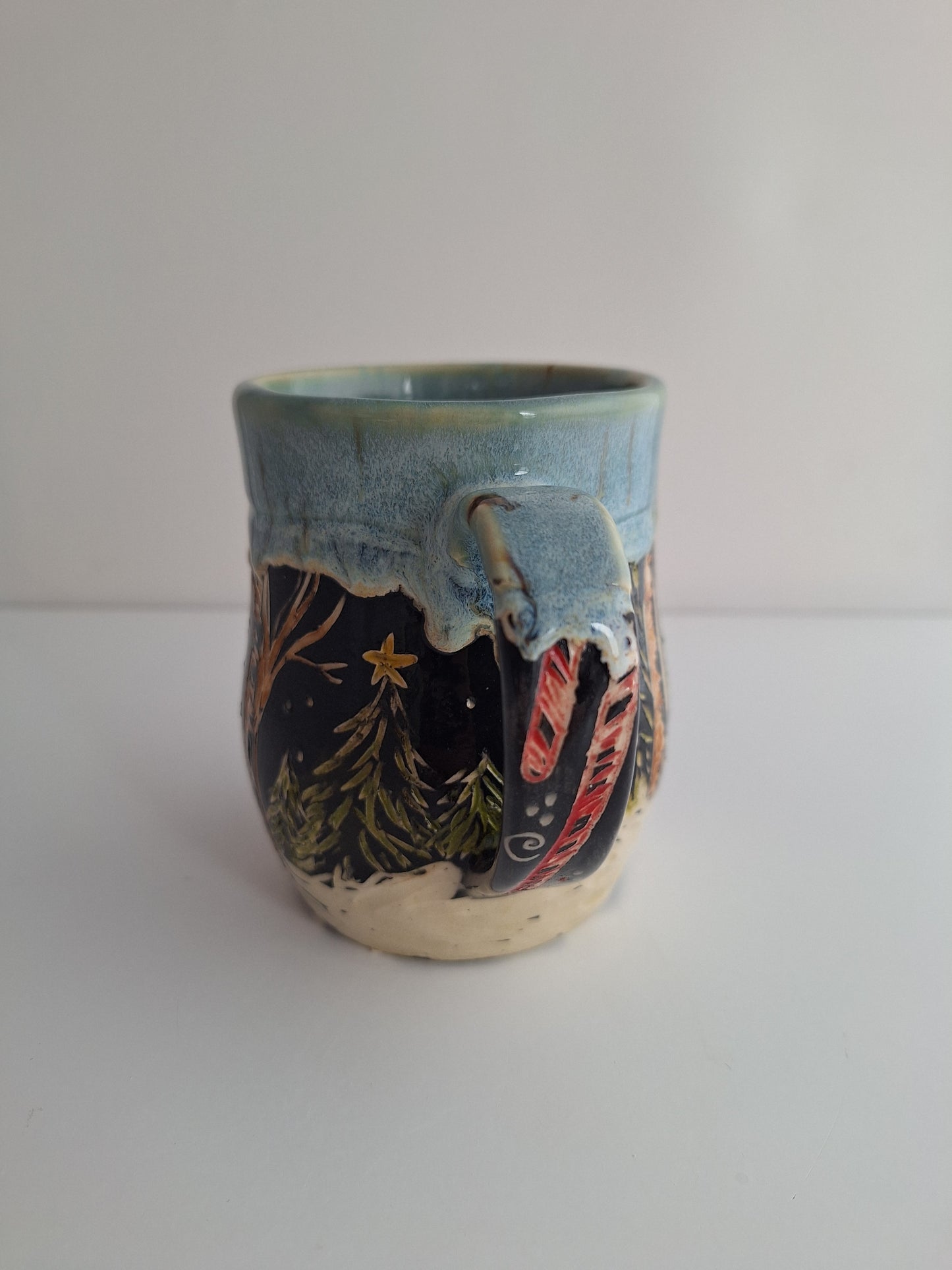 Hand-carved Woodland Gingerbread House Mug