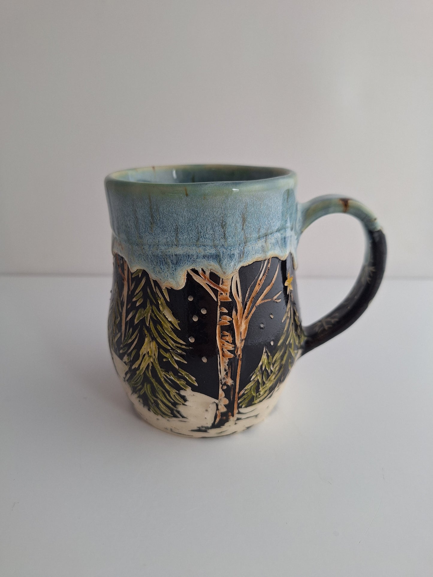 Hand-carved Woodland Gingerbread House Mug