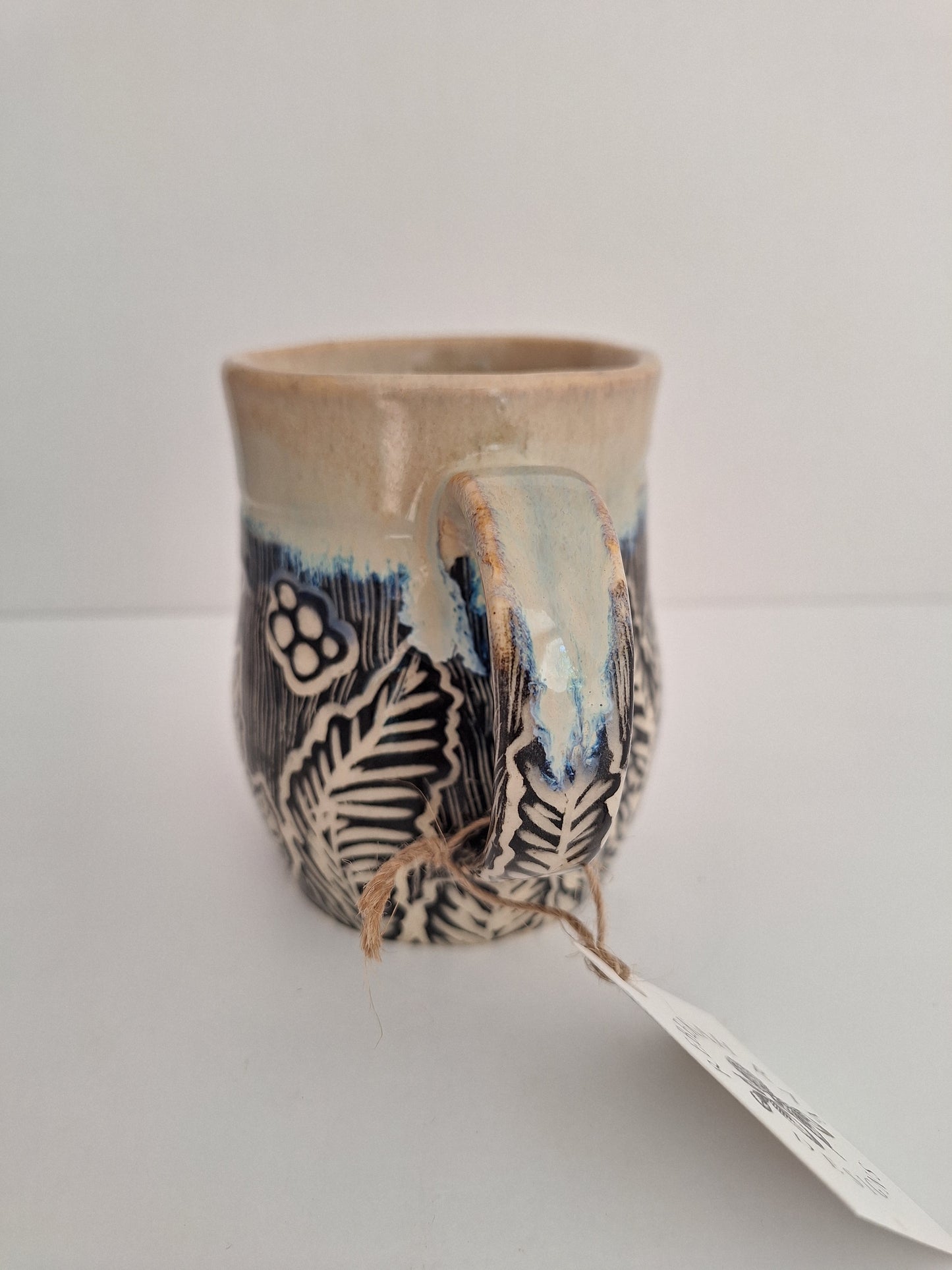 Hand-carved Flora Mug