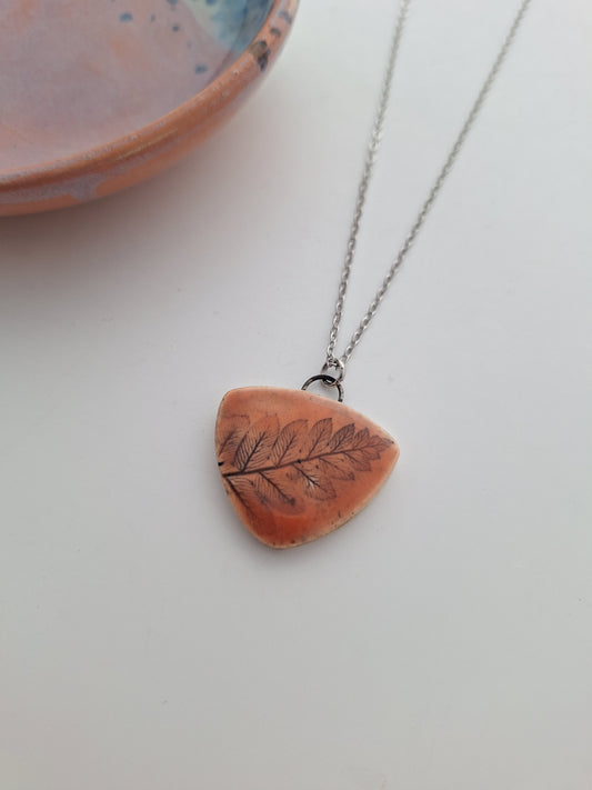 Wild fern Ceramic Necklace