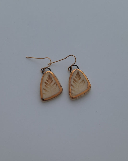 Porcelain Earrings - gold