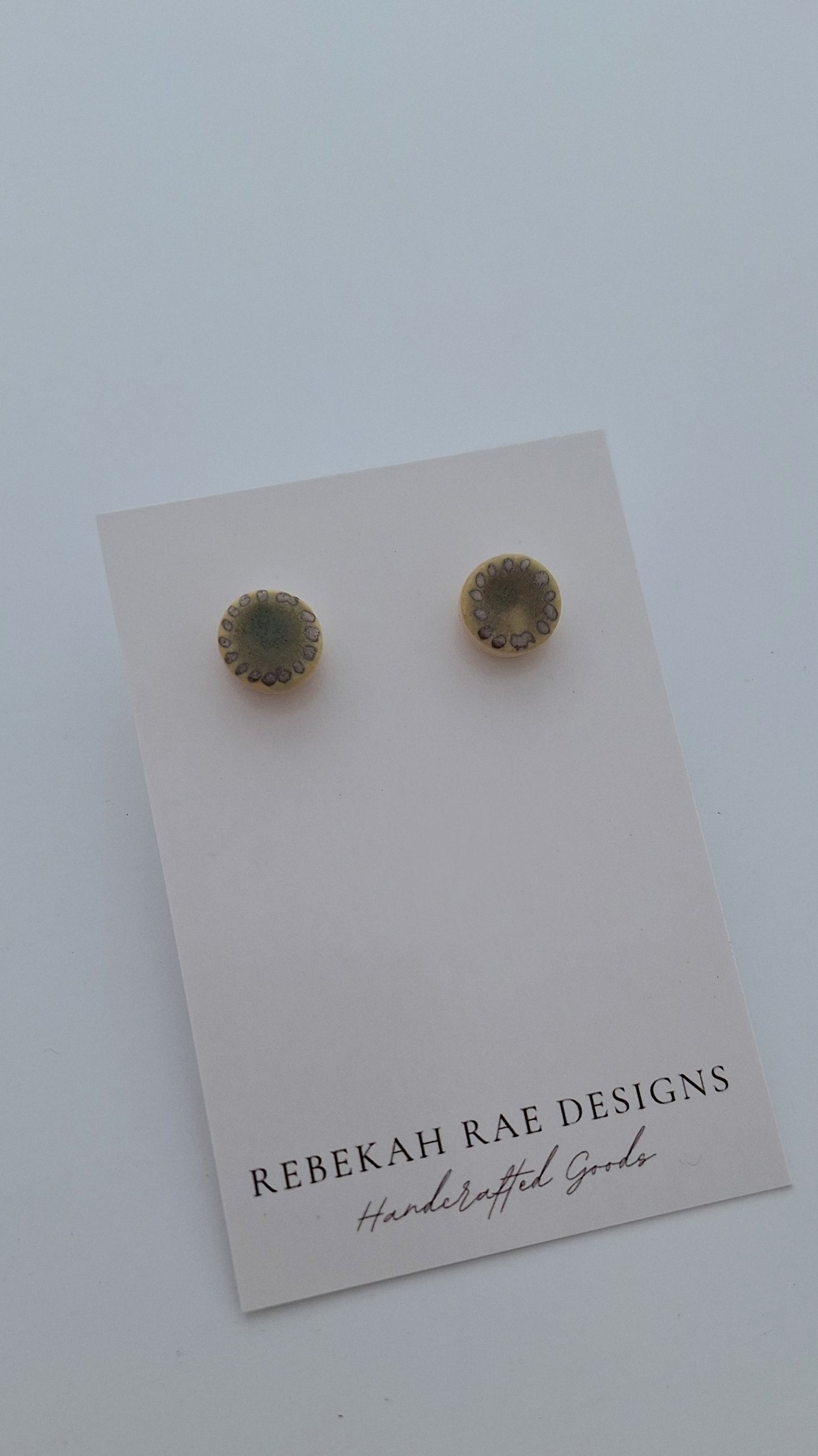 Porcelain Earrings - Gold posts