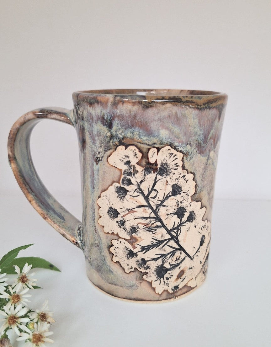 Autumn Aster Mug - Botanical Imprint