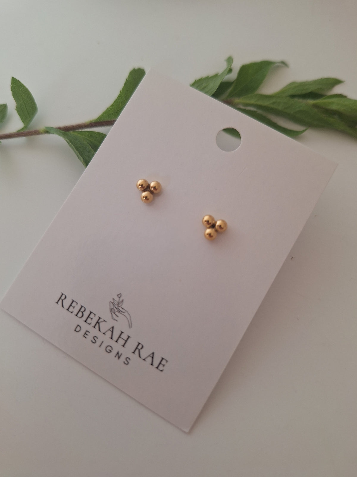 Gold Flower Seed Earrings