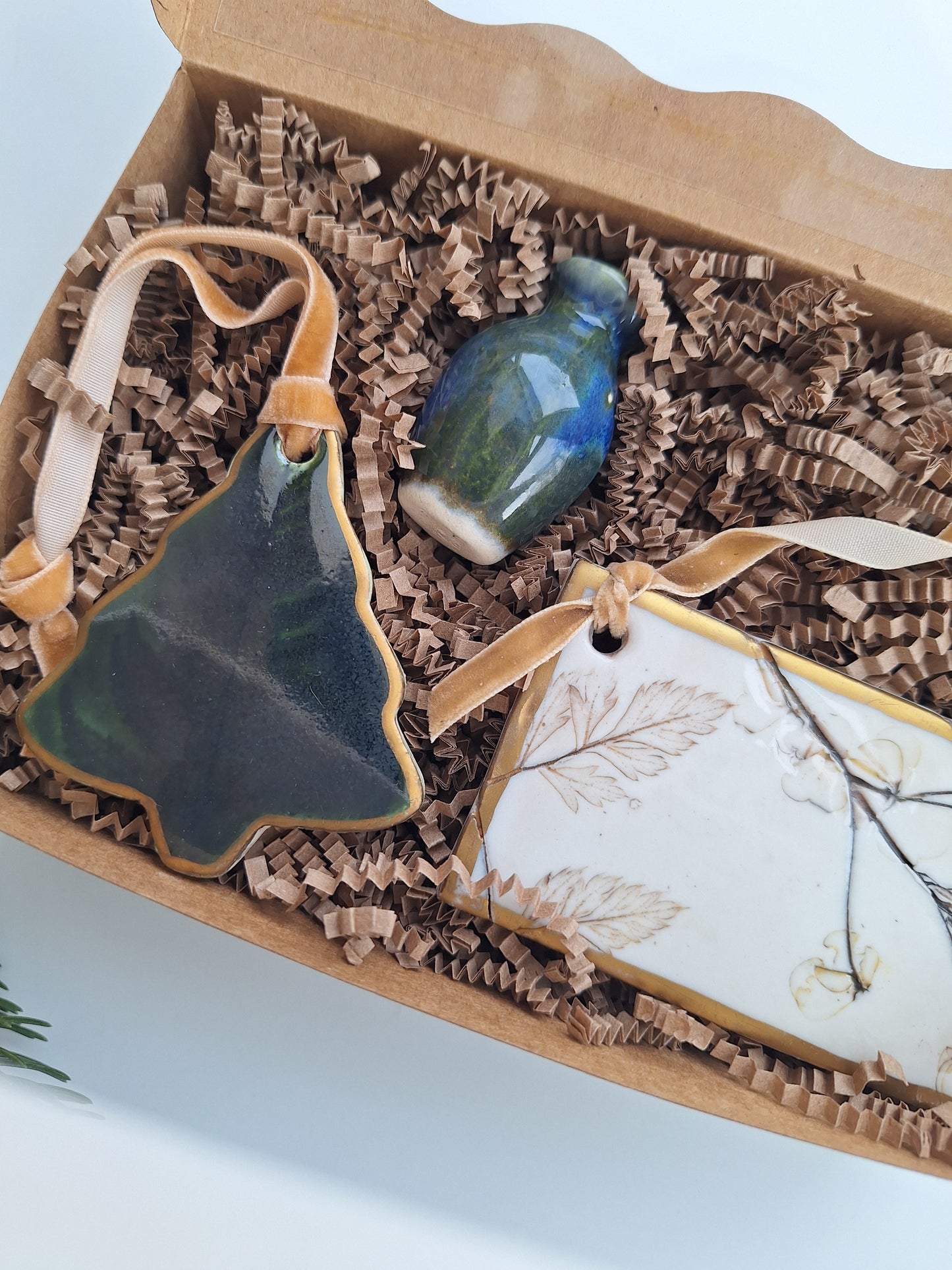 Boxed Gift Set - Ornaments and Tiny vase