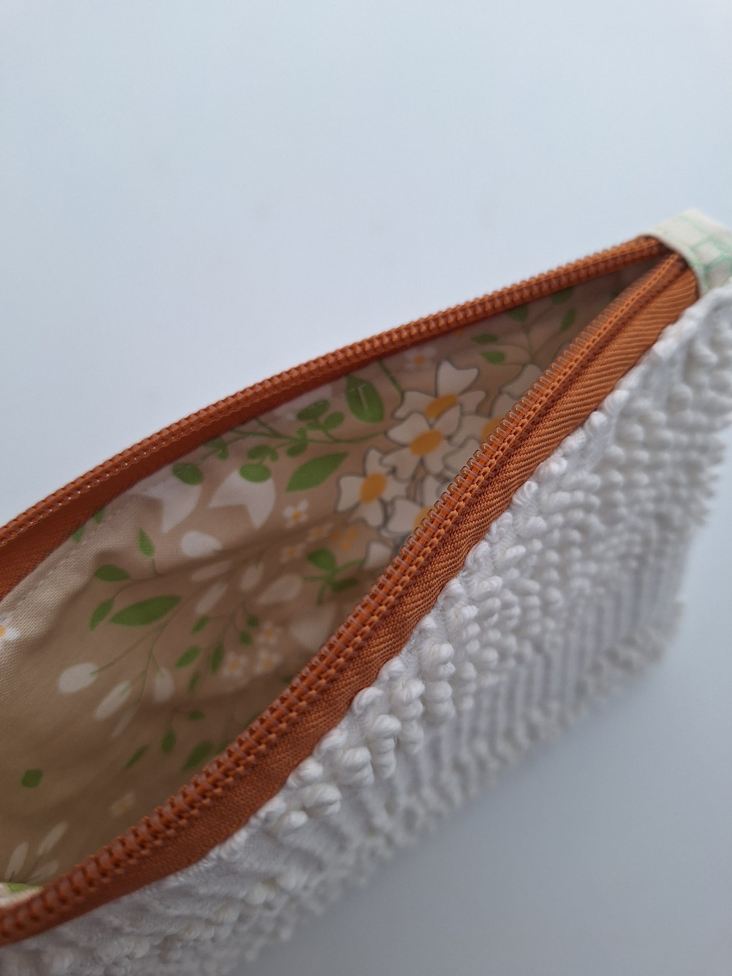 Vintage Chenille Zipper Pouch