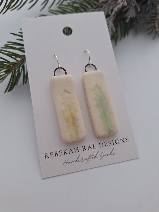 Flora Ceramic Earrings - Sterling
