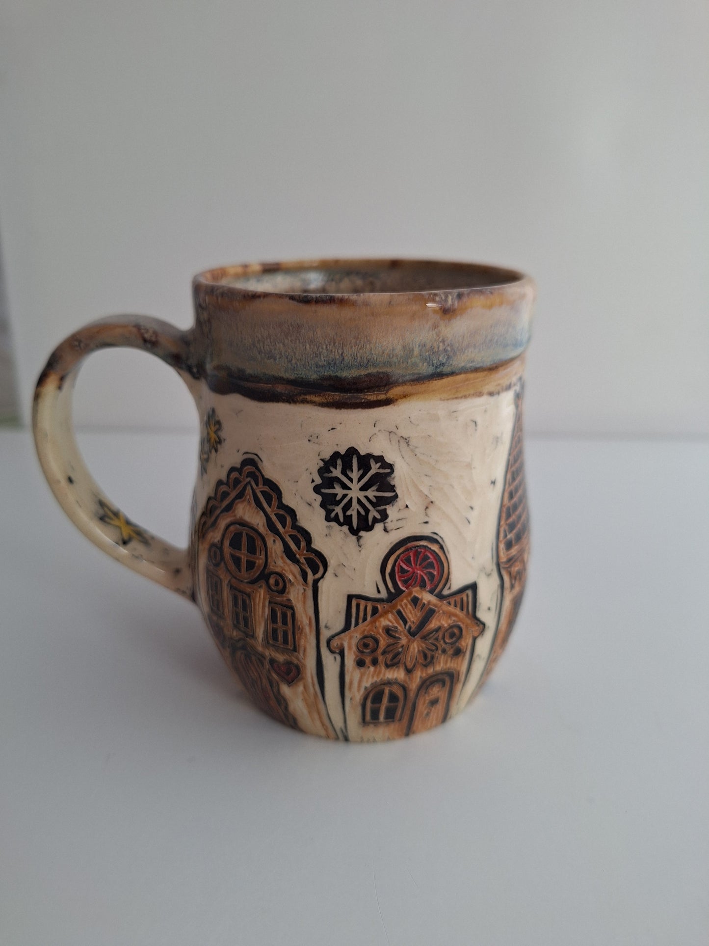 Hand-carved Gingerbread House Mug