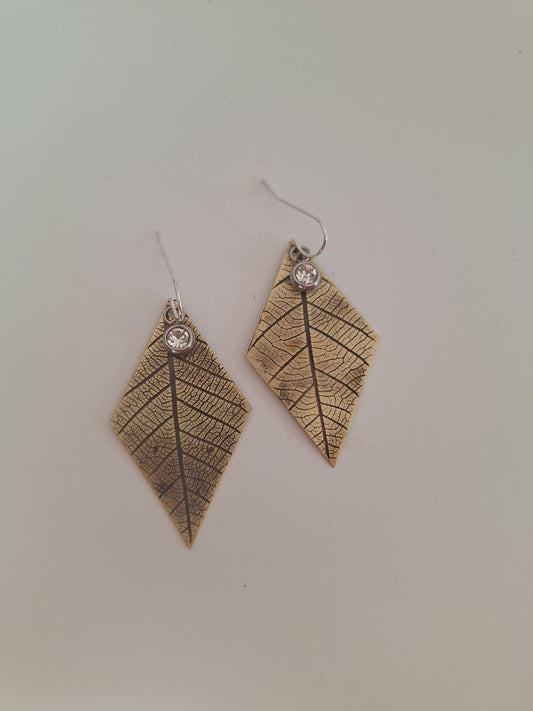 Pressed Leaf Earrings